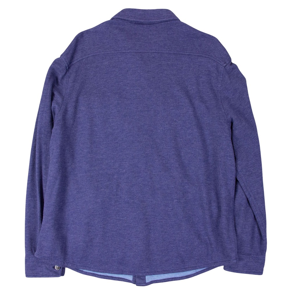 JoS A Bank Reserve Mens L Tailored Fit Pima Cotton Modal Shirt Jacket Blue - Picture 2 of 12